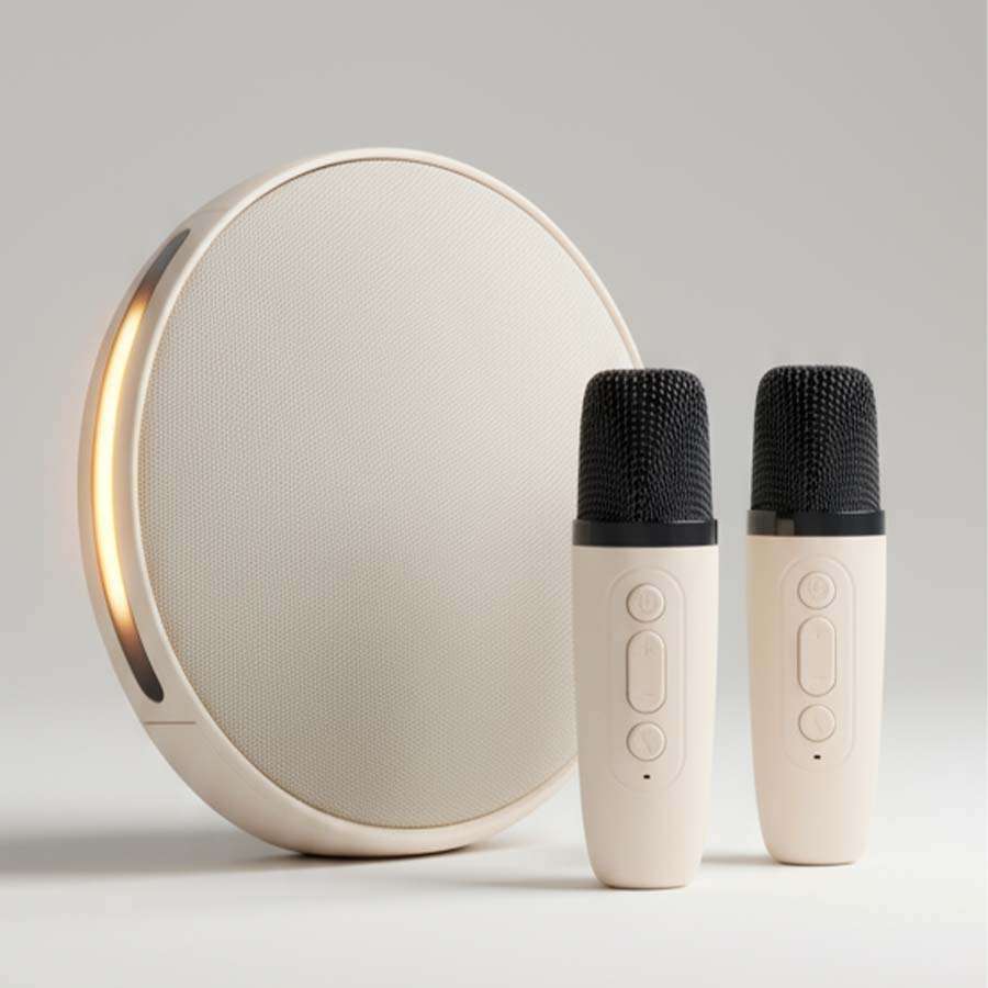 Altavoces - Micrófono con Karaoke Redondo