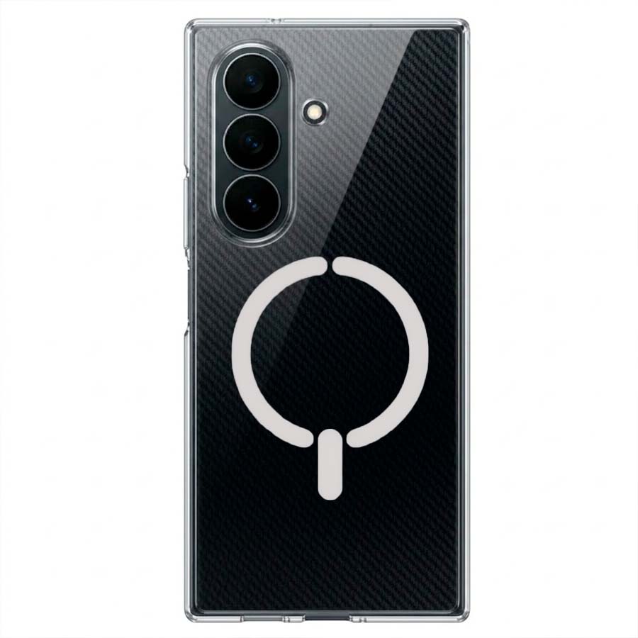 Funda Transparente Logo Compatible con Magsafe para Samsung Galaxy Z TriFold